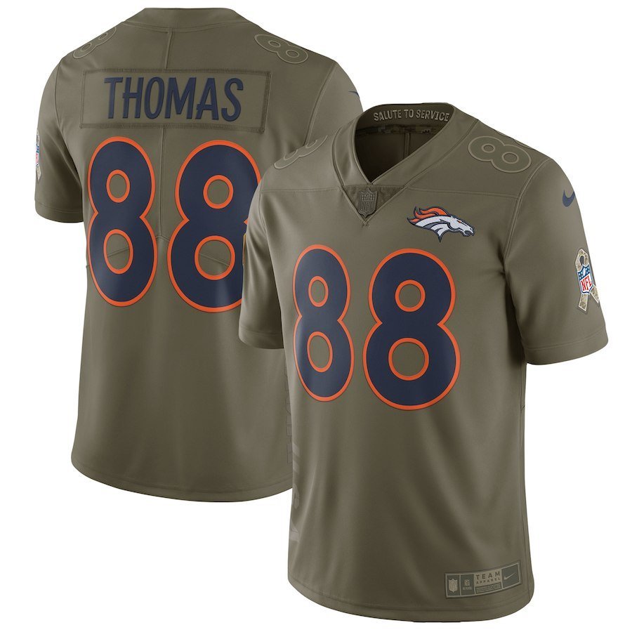 Men's Denver Broncos 88# Demaryius Thomas Brown Stitched Jersey