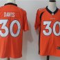 Men's Denver Broncos 30# Terrell Davis Orange Stitched Jersey