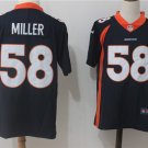Men's Denver Broncos 58# Von Miller Navy Blue Stitched Jersey