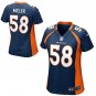 Women's Denver Broncos 58# Von Miller Navy Blue Stitched Jersey