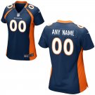 Women's Denver Broncos Custom Name And Number Game Limied Navy Blue Stitched Jersey