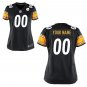 Women's Pittsburgh Steelers Custom Name And Number Game Limied Black Stitched Jersey
