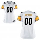 Women's Pittsburgh Steelers Custom Name And Number Game Limied White Stitched Jersey
