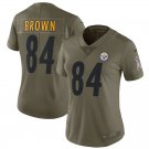Women's Pittsburgh Steelers 84# Antonio Brown salute to service Stitched Jersey
