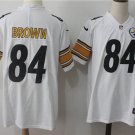 Men's Pittsburgh Steelers 84# Antonio Brown White Stitched Jersey