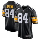 Men's Pittsburgh Steelers 84# Antonio Brown Game Black Stitched Jersey