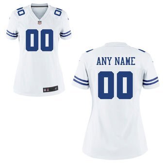 Womens Dallas Cowboys Custom Name And Number Game Limied White Stitched Jersey