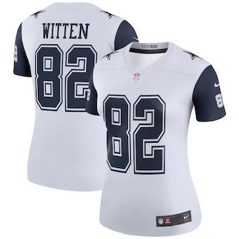 Womens Dallas Cowboys 82# Jason Witten Limited White Stitched Jersey