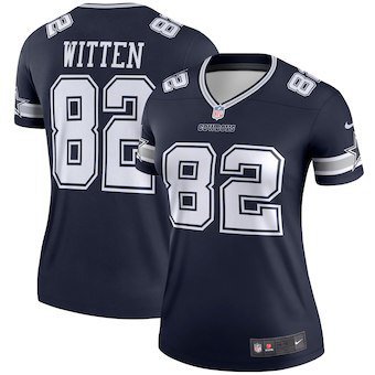 Womens Dallas Cowboys 82# Jason Witten Limited Blue Stitched Jersey