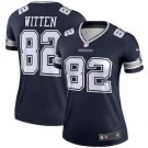 Womens Dallas Cowboys 82# Jason Witten Limited Blue Stitched Jersey