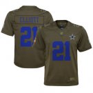 Youth Dallas Cowboys 21# Ezekiel Elliott Limited Brown Stitched Jersey