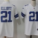 Mens Dallas Cowboys 21# Ezekiel Elliott Limited White Stitched Jersey