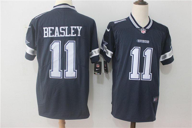 Mens Dallas Cowboys 11# Cole Beasley Limited Blue Stitched Jersey