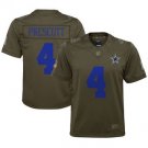 Youth Dallas Cowboys 4# Dak Prescott Limited Brown Stitched Jersey
