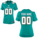 Womens Miami Dolphins Custom Name And Number Game Limied Blue Stitched Jersey