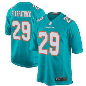 Men's Miami Dolphins 29# Minkah Fitzpatrick Game Blue Stitched Jersey