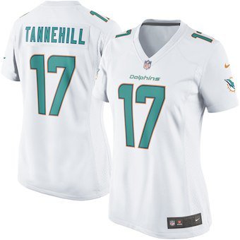 Womens Miami Dolphins 17# Ryan Tannehill Limited White Stitched Jersey