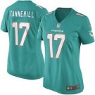 Womens Miami Dolphins 17# Ryan Tannehill Limited Blue Stitched Jersey