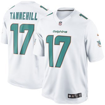 Mens Miami Dolphins 17# Ryan Tannehill Limited White Stitched Jersey