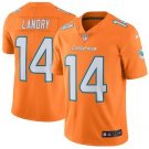 Mens Miami Dolphins 14# Jarvis Landry Limited Orange Stitched Jersey