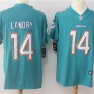 Mens Miami Dolphins 14# Jarvis Landry Limited Blue Stitched Jersey