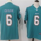 Mens Miami Dolphins 6# Jay Cutler Limited Blue Stitched Jersey