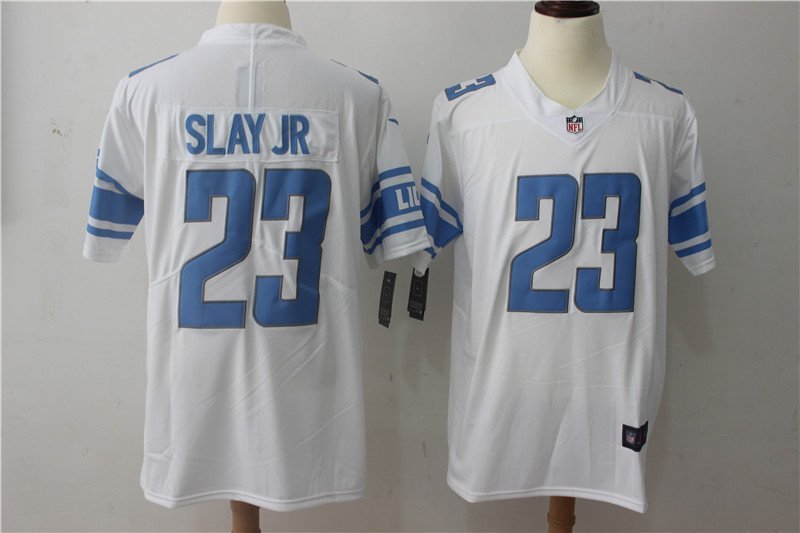 Mens Detroit Lions 23# Darius Slay Jr White Stitched Jersey