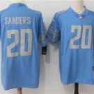 Mens Detroit Lions 20# Barry Sanders Limited Blue Stitched Jersey