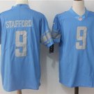 Mens Detroit Lions 9# Matthew Stafford Blue LT Stitched Jersey