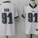 Mens Eagles 91# Fletcher Cox White Stitched Jersey