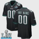Mens Eagles Custom Name And Number Game Limied Black Super Bowl LII Stitched Jersey