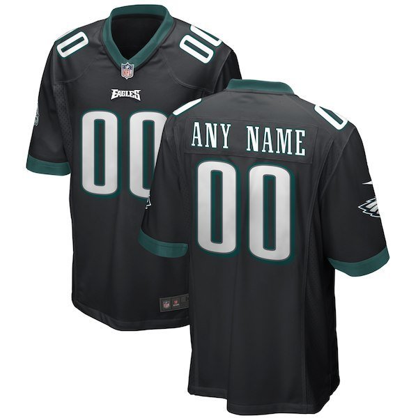 Mens Eagles Custom Name And Number Game Limied Black Stitched Jersey