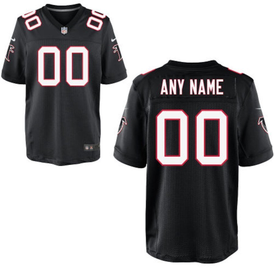Mens Atlanta Falcons Custom Name And Number Elite Black Stitched Jersey