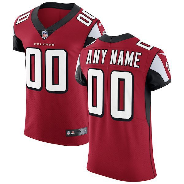Mens Atlanta Falcons Custom Name And Number Elite Red Stitched Jersey