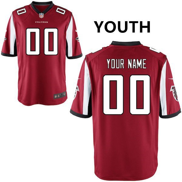 Youth Atlanta Falcons Custom Name And Number Game Limied Red Stitched Jersey
