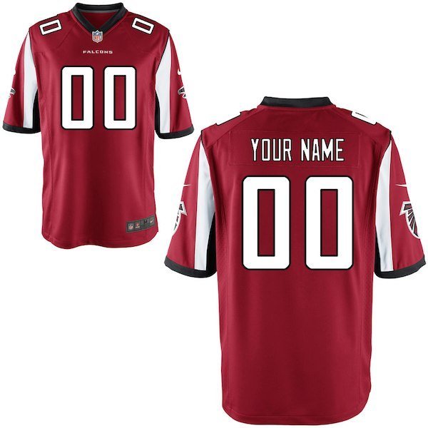 Mens Atlanta Falcons Custom Name And Number Game Limied Red Stitched Jersey