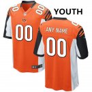 Youth Cincinnati Bengals Custom Name And Number Game Limied Orange Stitched Jersey