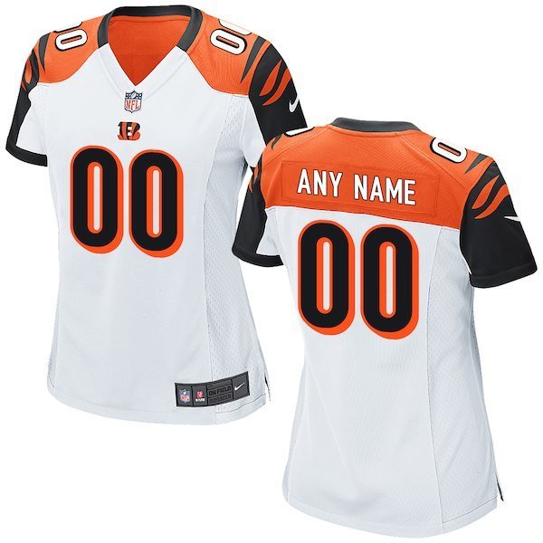 Womens Cincinnati Bengals Custom Name And Number Game Limied White Stitched Jersey