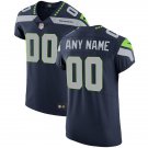 Mens Seattle Seahawks Custom Name And Number Elite Navy Stitched Jersey