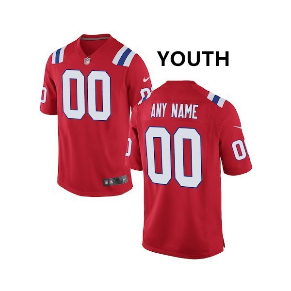 Youth Patriots Custom Name And Number Game Limied Red Stitched Jersey
