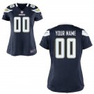Womens Los Angeles Chargers Custom Name And Number Game Limied Navy Stitched Jersey