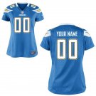 Womens Los Angeles Chargers Custom Name And Number Game Limied Blue Stitched Jersey