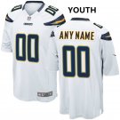 Youth Los Angeles Chargers Custom Name And Number Game Limied White Stitched Jersey