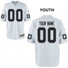 Youth Oakland Raiders Custom Name And Number Game Limied White Stitched Jersey