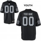 Youth Oakland Raiders Custom Name And Number Game Limied Black Stitched Jersey