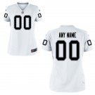 Womens Oakland Raiders Custom Name And Number Game Limied White Stitched Jersey