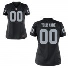 Womens Oakland Raiders Custom Name And Number Game Limied Black Stitched Jersey