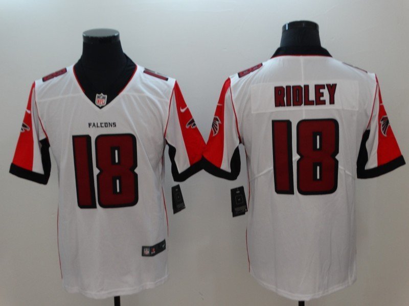 Men's Atlanta Falcons 18# Calvin Ridley Limited white Stitched Jersey