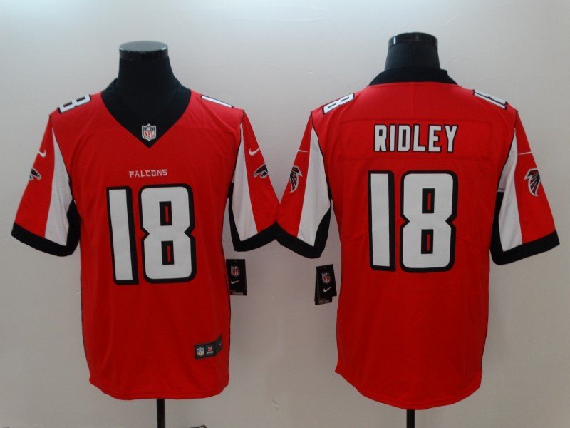 Men's Atlanta Falcons 18# Calvin Ridley Limited red Stitched Jersey