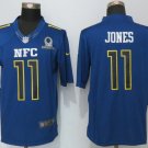 Mens Atlanta Falcons 11# Julio Jones blue Stitched Jersey